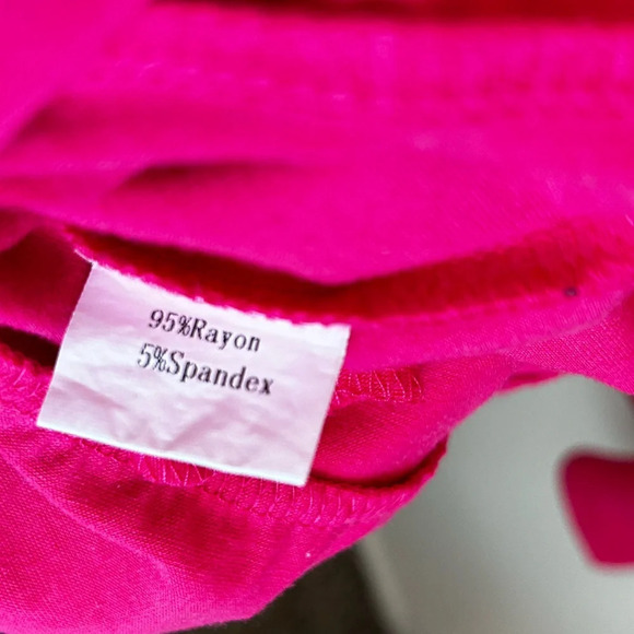 Pink slip on dress with accent buttons - Picture 6 of 7